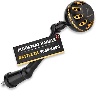 GOMEXUS Power Handle Compatible for Penn Battle III&IV Spinning Fishing Reel Replacement Handle (Make Sure Your Reel's Size & Please Note The First Picture)