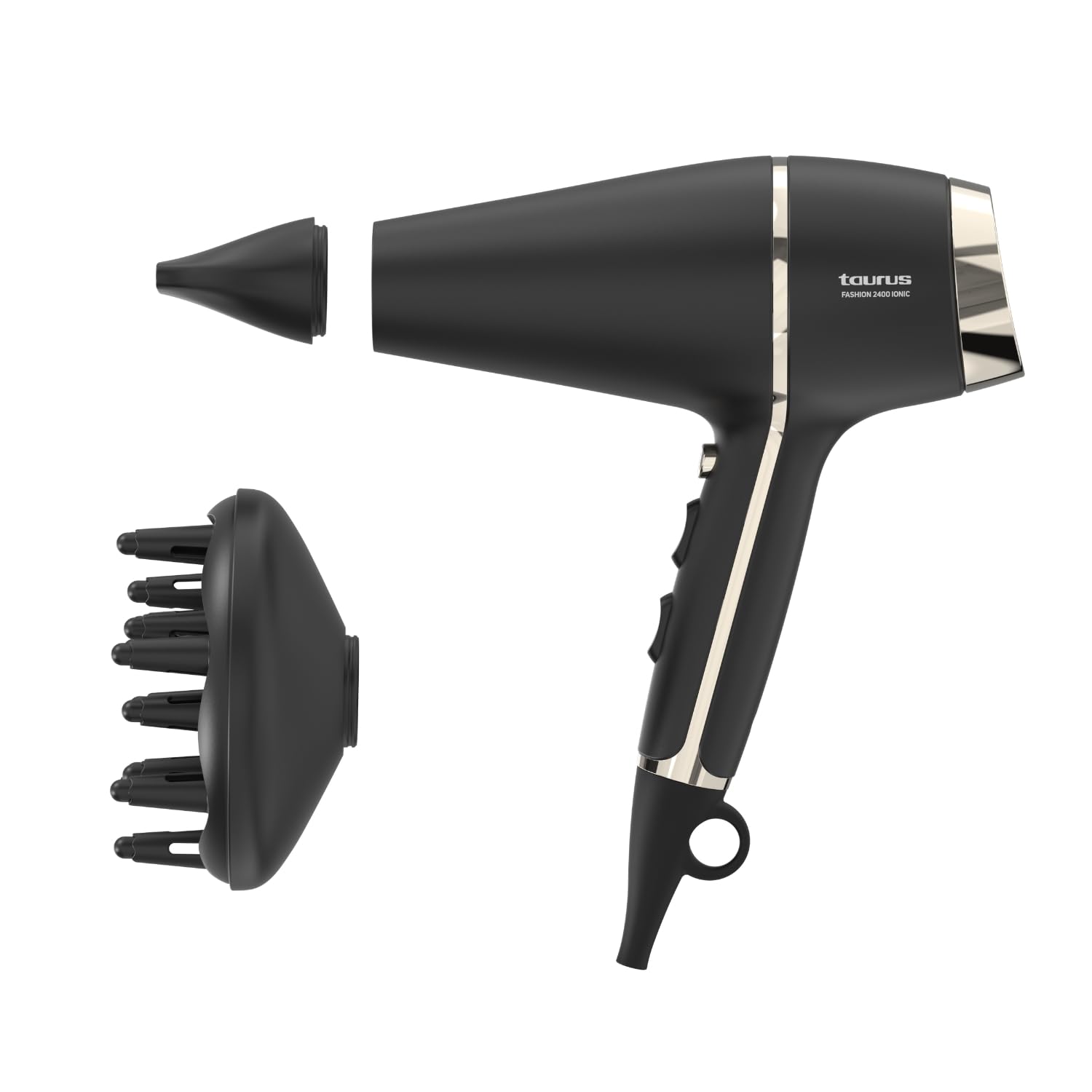Taurus - Secador de Pelo 2400W, Iónico, Motor AC, Difusor, Aire Frío