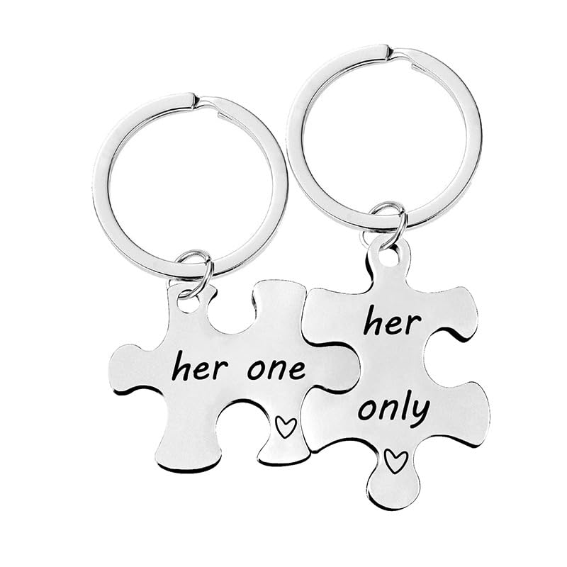 LGBT Lesbian Gifts for Girlfriend Wife Her One Her Only Keychain for Lesbian Couple Christmas Birthday Gift for Lesbian LGBT Wedding Valentines Day Gifts for Her Women