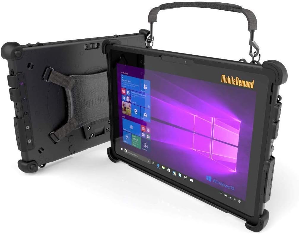 MobileDemand Military Drop-Tested Premium Rugged Case for Microsoft Surface Pro 7/6/5/LTE/4, Black, Heavy Duty, Shockproof