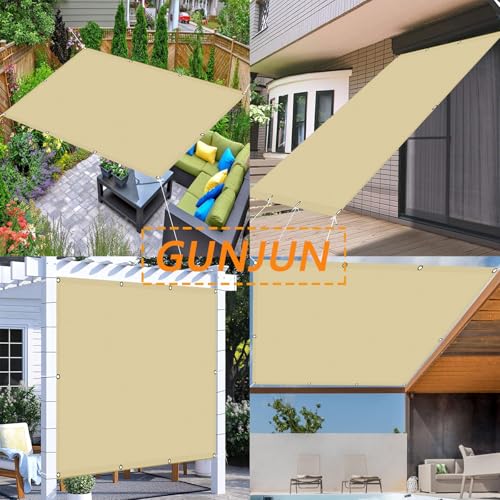 Voile d'ombrage rectangle 3x3.6m crème résistant aux intempéries pour jardin - 8