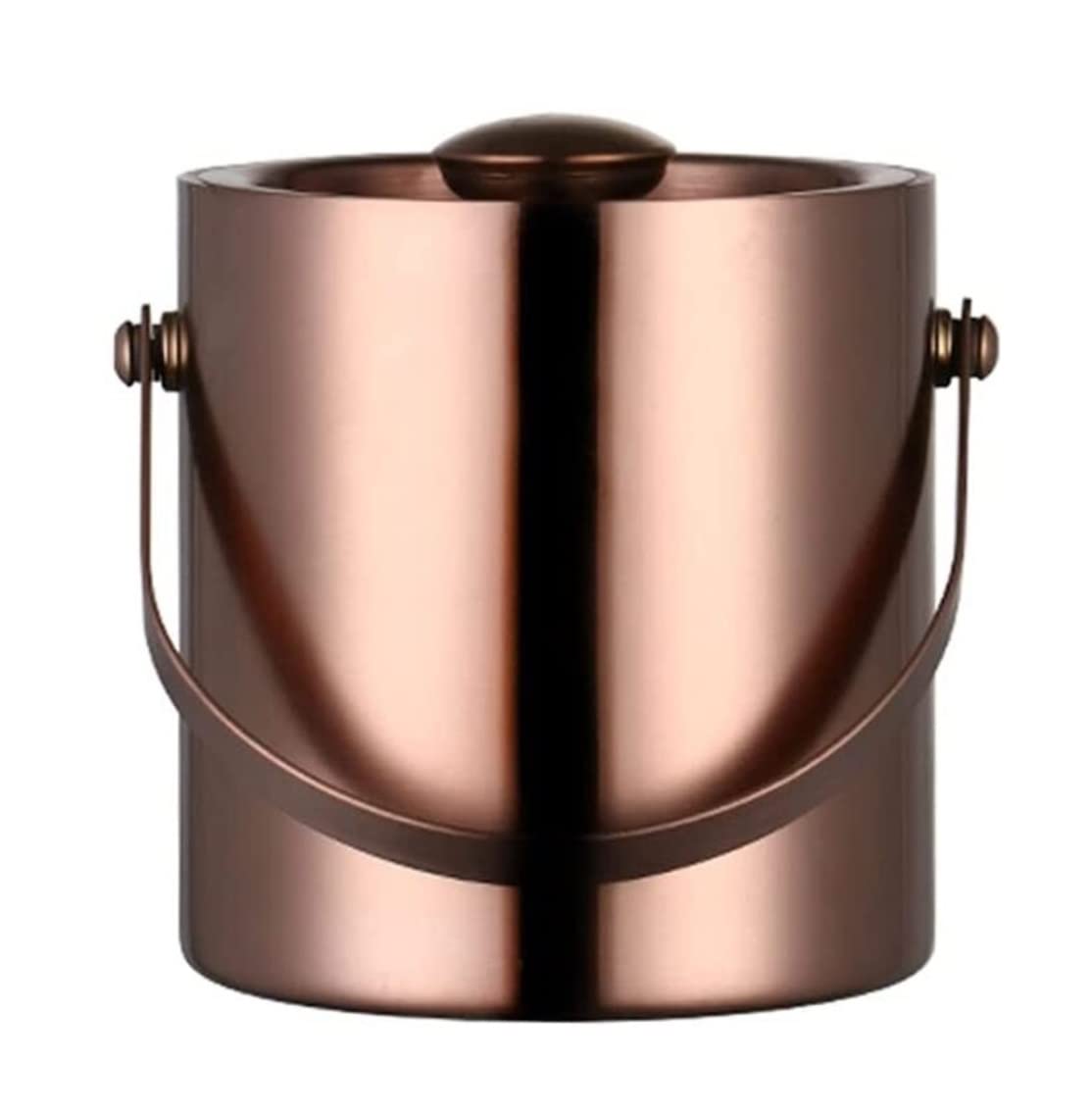 Cubitera de Acero Inoxidable, Cubitera de Acero Inoxidable con Aislamiento y Tapa for Vino, champán y Bar, Multicolor, 2/3 l(Rose Gold,3L)