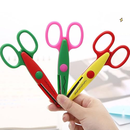 Miniatura 3 de Qtopun - Perforadora de papel y tijeras decorativas, 6 tijeras creativas y 12 piezas de cortadores de borde de encaje para manualidades, fotos de