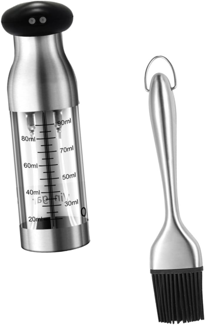 Olive Oil Spray Bottle Oil Vinegar Dispenser Kitchen Cruet Easy Mist Drip Control for Cooking Bbq