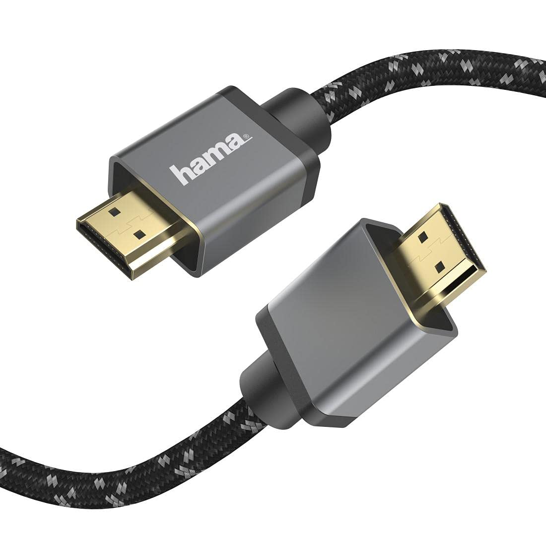 Hama | Ultra High Speed HDMI Cable (HDMI 8K, HDMI Cable with Ethernet, Aluminium,HDMI Male Connector - Male Cable 1m) Black