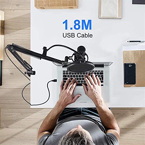 Professionelles USB-Kondensatormikrofon-Bundle-Kit, Mikrofon Mit Einstellbarer Scherenarm-Stoßdämpferhalterung, Geeignet… – Bild 5