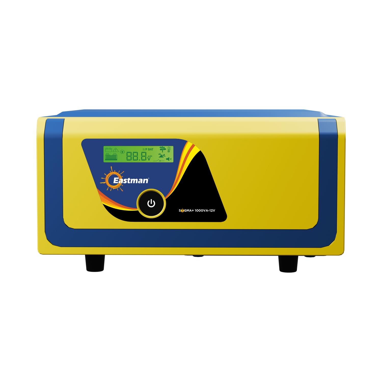 Eastman Sigma+ 1000VA/12V Square Wave Inverter | Two-Step Boost Charging | in-a-Wink Changeover | Built-in Lightning & Overheat Protection | Ideal for Home Backup