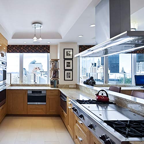 Futuro Futuro Island-Mount Range Hood 36" 940-Cfm | Streamline | Stainless Steel Vent Hood | Modern Italian Exhaust Hood | Energy-Efficient Led, Ultra-Quiet W/Blower #TOP5