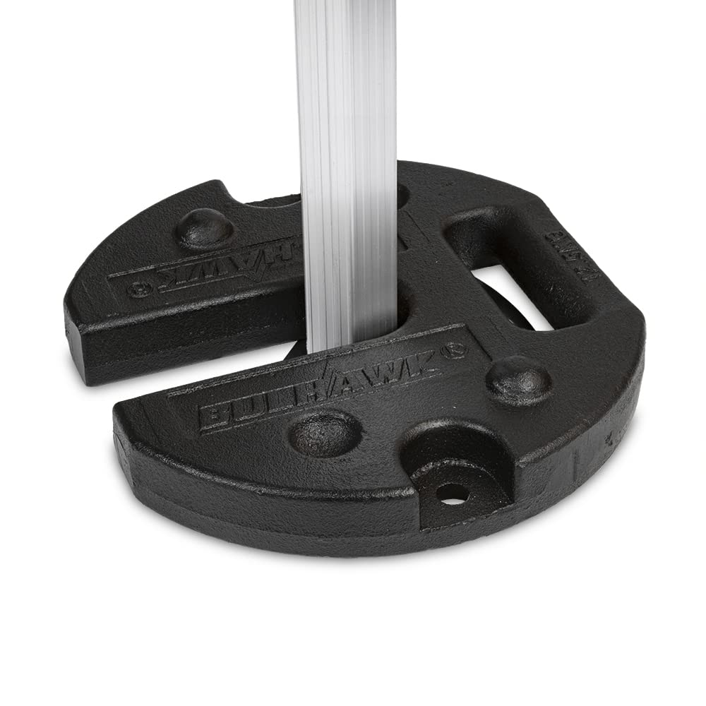 SET OF 4 BULHAWKยฎ 12.5KG HEAVY DUTY IRON STEEL POP UP GAZEBO LEG WEIGHTS PLATES