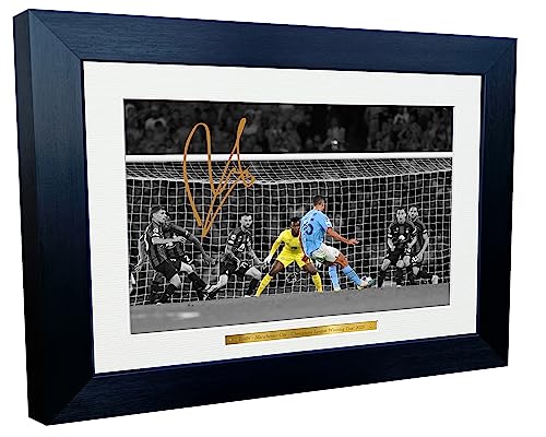 12x8 A4 Rodri Rodrigo Hernández Cascante Manchester City Champions League Winning Goal Autographed Signed Photo Photograph Picture Frame Football Soccer Poster Gift
