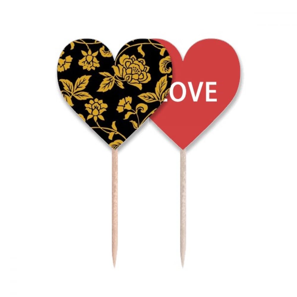 Drapeau amour cœur pic style chinois pour éviter les buffets sans couleur