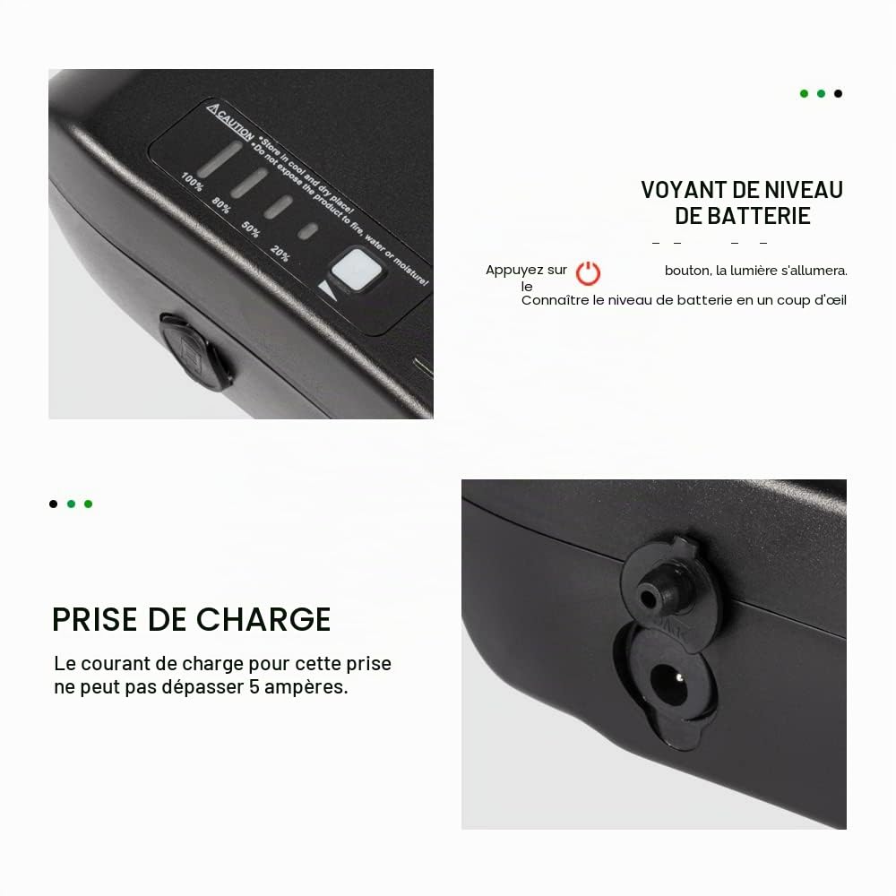 YOSE POWER Ebike Batterie 36V 10.4Ah de Vélo Electrique Compatible avec pour E-vélo Mifa, Rehberg, Zündapp, Ansmann