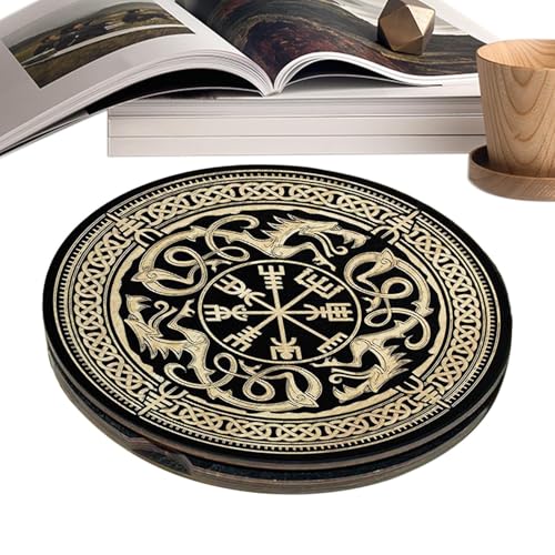 Runes pour débutants : coffret en bois magnétique sculpté