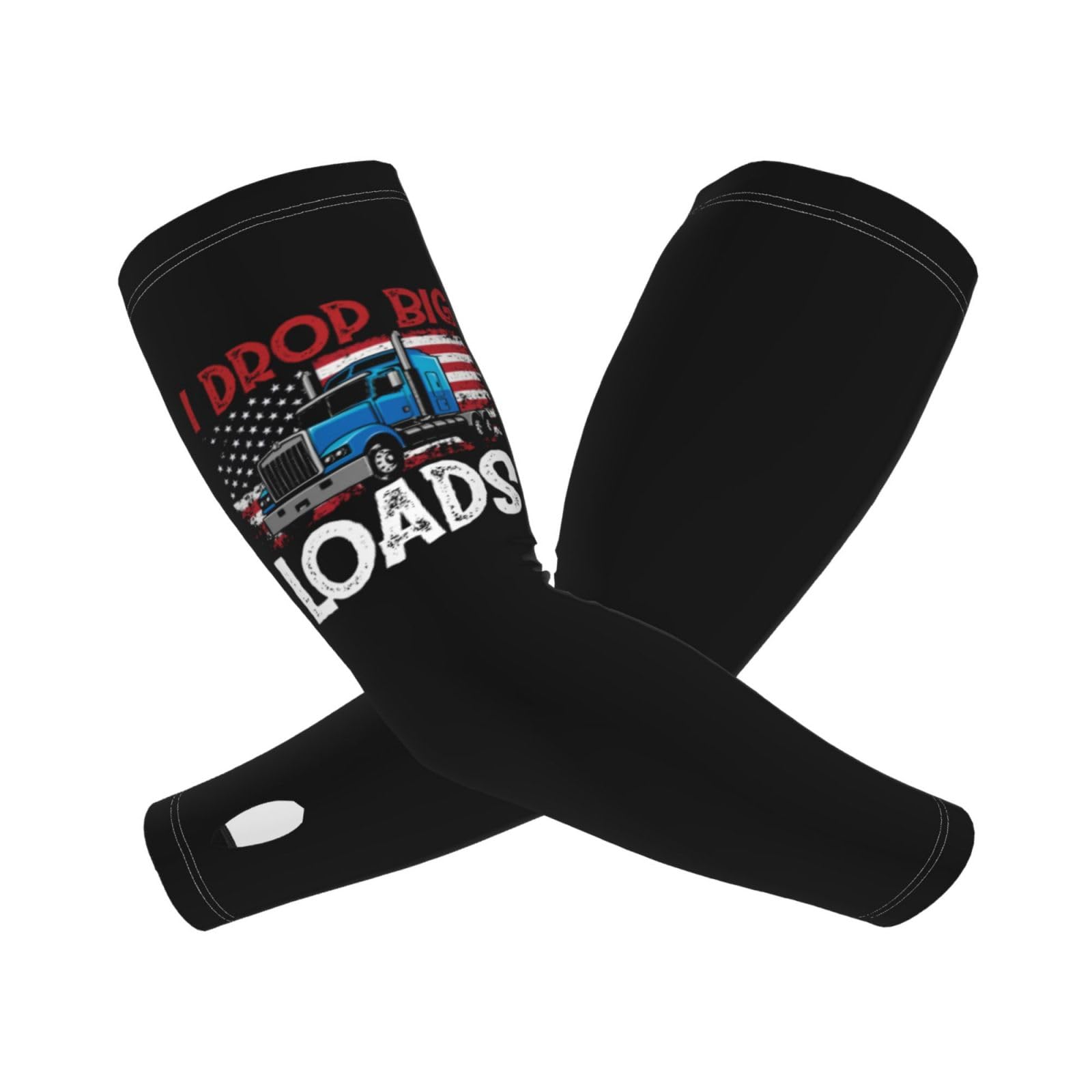 SwpWab I Drop Big Loads Big Rig Semi Trailer Truck Driver Sun-Defying Elegance Comfortable Cooling Arm Sleeves