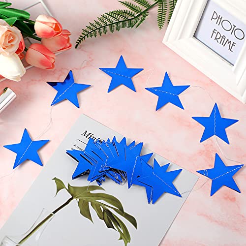 Image of Patelai Glitter Star Garland Banner 2026 Party Decor 130 Feet Star Hanging Streamers Twinkle Backdrop for Classroom Birthday Graduation Wedding Supplies(Royal Blue)