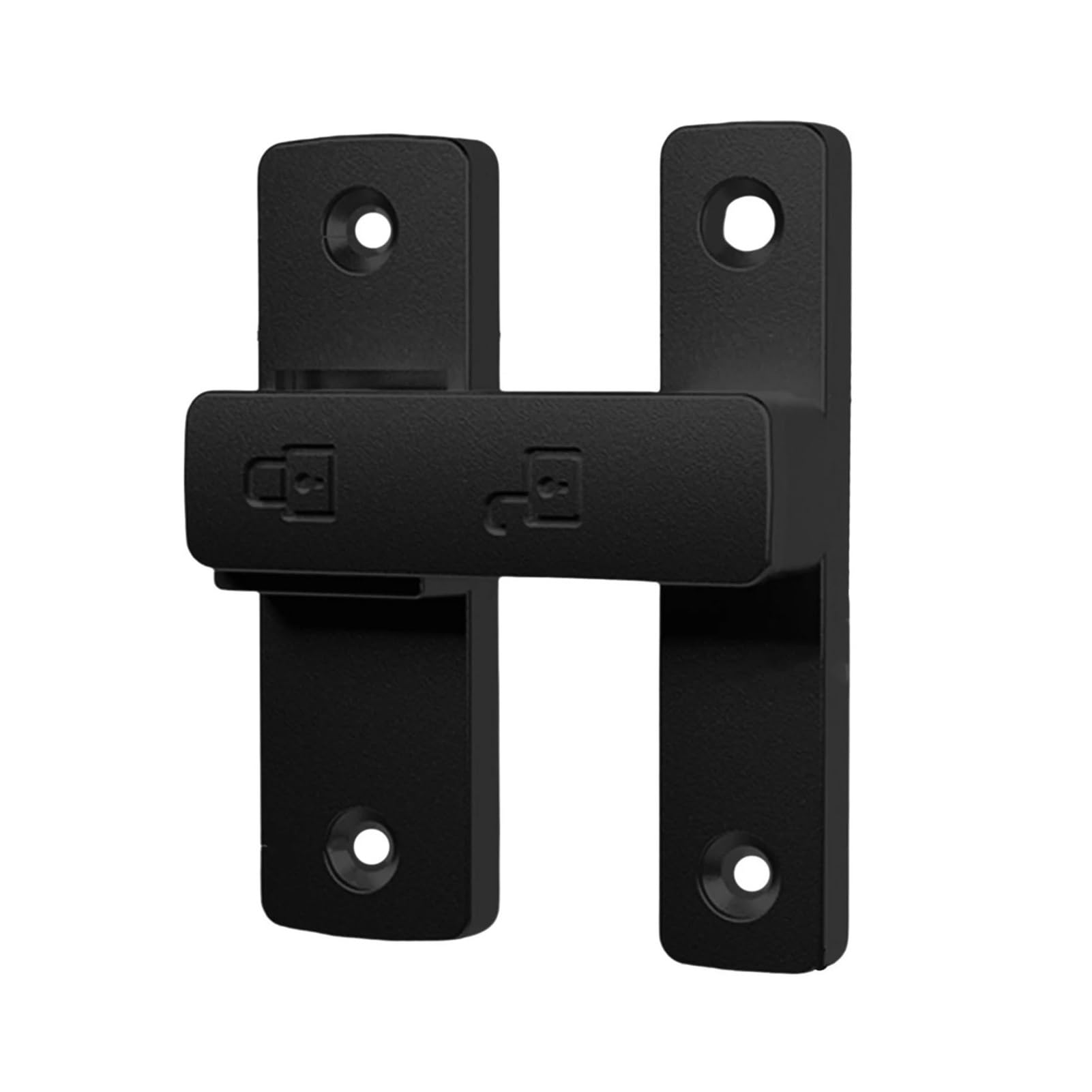 Portable 180 Degree Foldable Door Bolt, Zinc Alloy Heavy Duty Latch Lock for Shed Cabinet Gate(Black)
