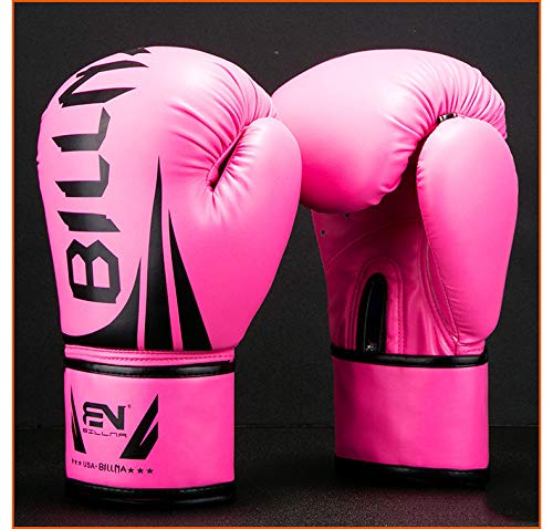 Guantoni da Boxe PU Professionale Traning Pelle Guantoni da Boxe, Thai Sparring Punzone Bag Mitt per Kickboxing, Lottare, Punch Bags, Double Ball velocità End (10 Once 12 Once),Arancia,10oz