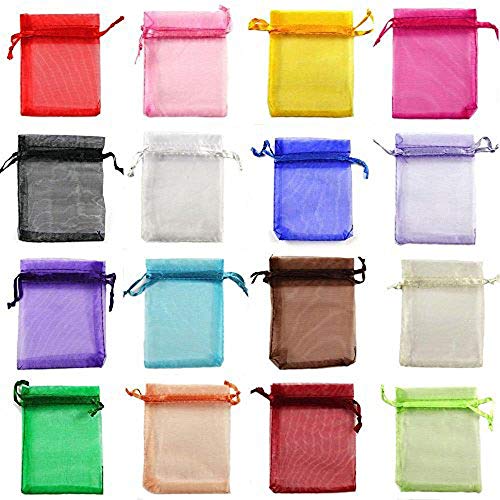 Crafare 4x6 inch 85PCS Multicolor Organza Gift Wrap Bags with Drawstring Pouches Candy Jewelry Party Favor Wedding Present Bags