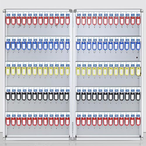 Organisateur de clés en aluminium robuste avec étiquettes d'identification et serrure