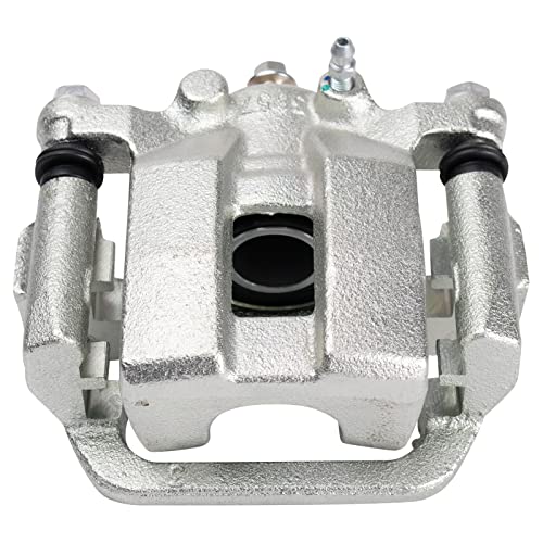 Image of TRQ Rear Right Brake Caliper w /Bracket Passenger Side | For 2013-2021 Nissan Leaf 2014-2020 Rogue 2017-2022 Rogue Sport