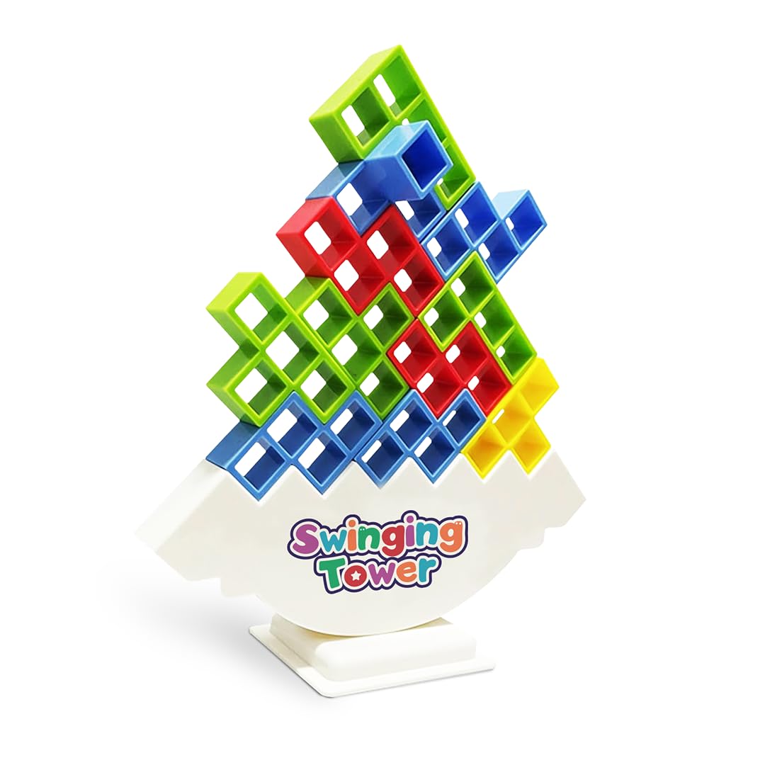 MUMMA MALL Swinging Tower Game 16 Blocks with 24 Cards Swing Stack High Child Balance Building Block, Interactive Toy for Family, Travel, Parties for Adults & Kids (16 Blocks) (B0D9HD148S) Amazon Price History, Amazon Price Tracker