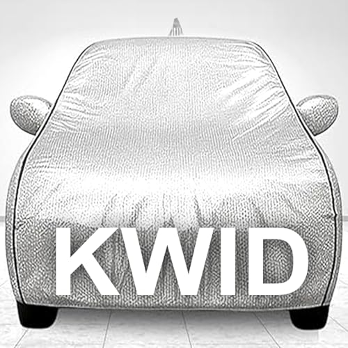Image of 100% Waterproof Car Cover for Kwid UV Protection, Dustproof, Windproof | Custom Fit with Mirror Pockets, Belt & Buckle | All Weather Outdoor Body Cover (Blue, Kwid)