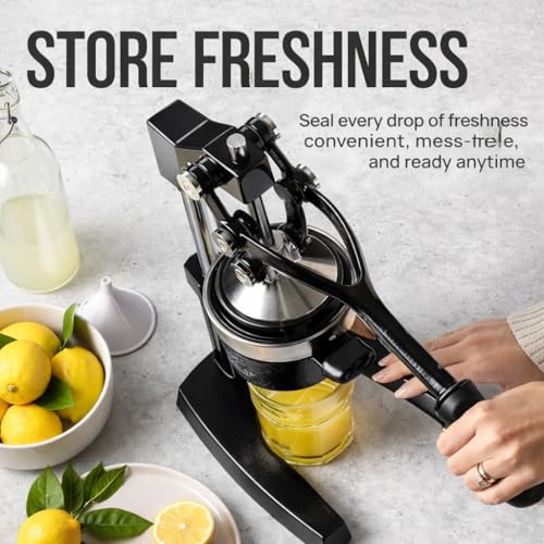 Cast Iron Juicer - Easy-to-Clean Heavy-Duty Manual Juicer, Professional Citrus Juicer Stainless Steel Lemon Squeezer - Manual Citrus Press & Orange Squeezer - Orange Juicer (Black) by Generic - Image 7