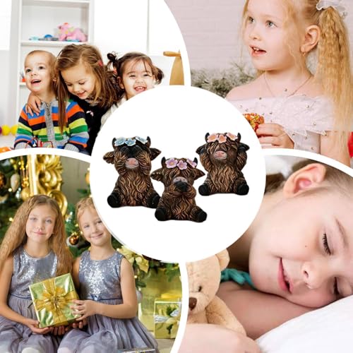 Vaches en résine de style rustique, statuette durable pour une table raffinée - 5