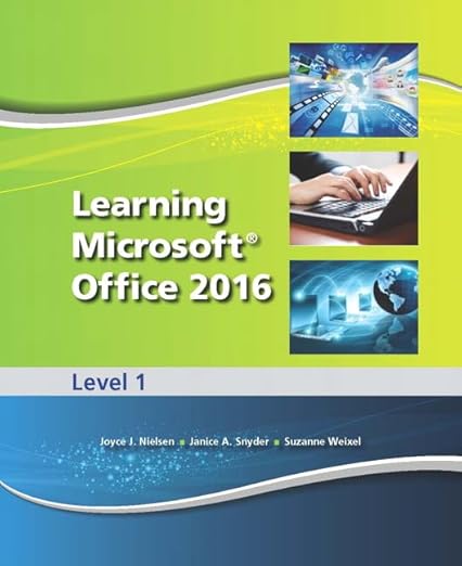 Learning Microsoft Office 2016 Level 1 -- National -- CTE/School