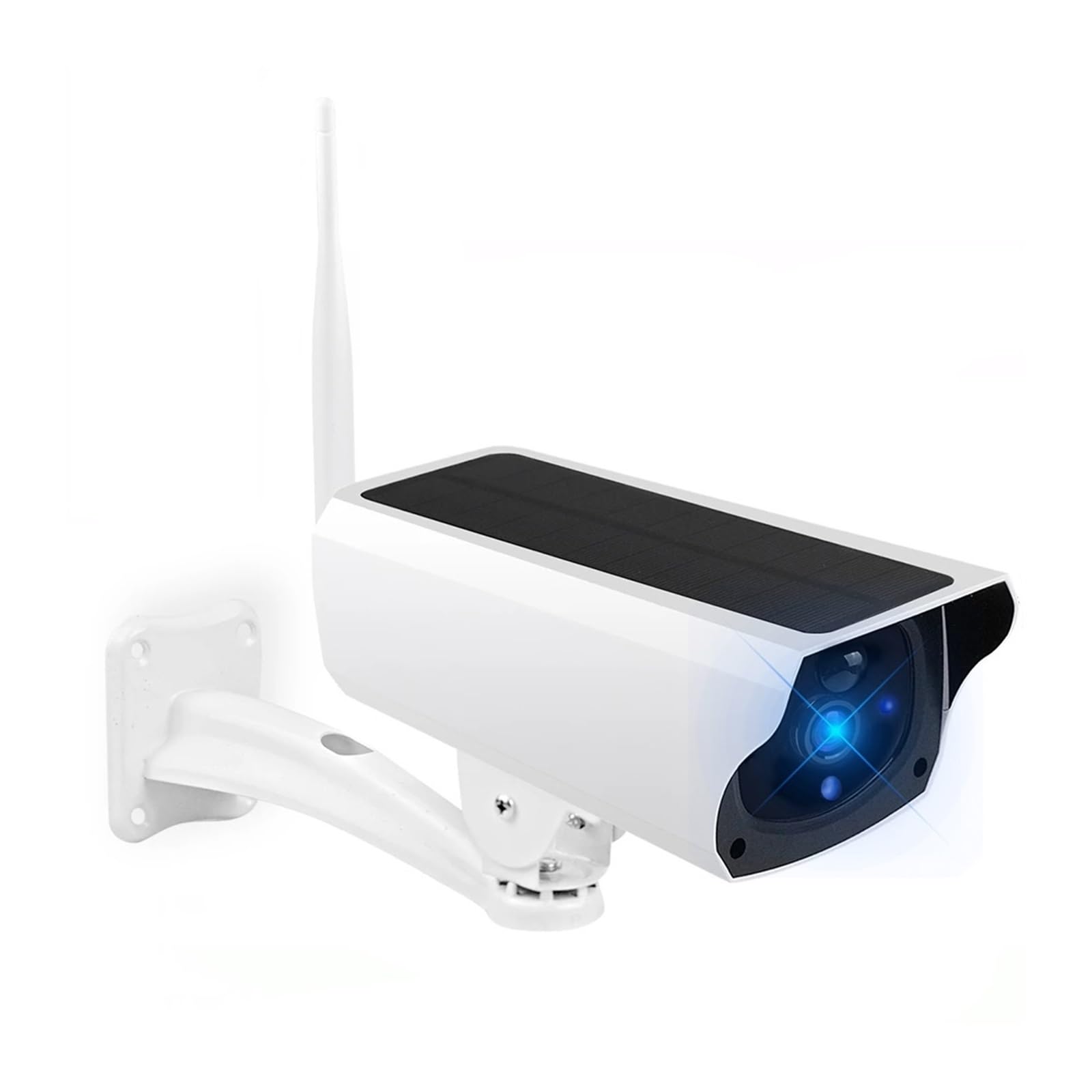 Kamery bezpieczeństwa, 2MP zasilana energią słoneczną kamera IP Alarm PIR wykrywanie ruchu Dwukierunkowy panel bezpieczeństwa audio do użytku na zewnątrz(2MP Cam Battery 64G)