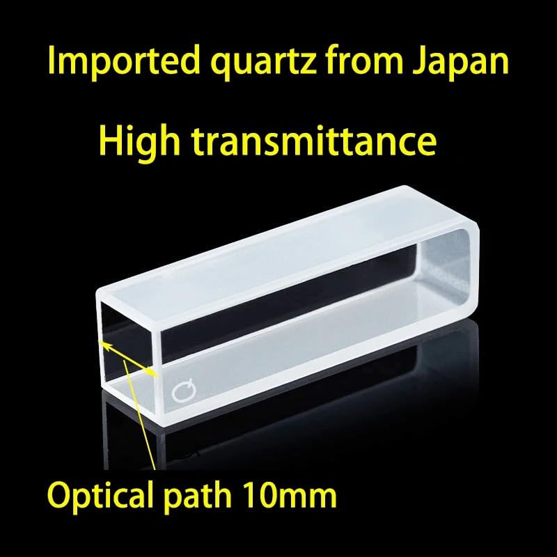 2 cuvette in quarzo con coperchio, percorso ottico 10 mm, JGS1, adatte for laboratorio spettrofotometrico(High precision)