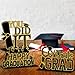 (4 Pcs) KSKSPE Graduation Decorations Party Supplies Table Centerpieces,Graduation Theme Design and Sturdy Wooden for Graduation Party Favors Decorations,Black
