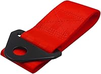 Vista 6 de Correa de remolque de nailon universal para parachoques delantero o trasero Correa de remolque de carreras de alta resistencia, amarillo