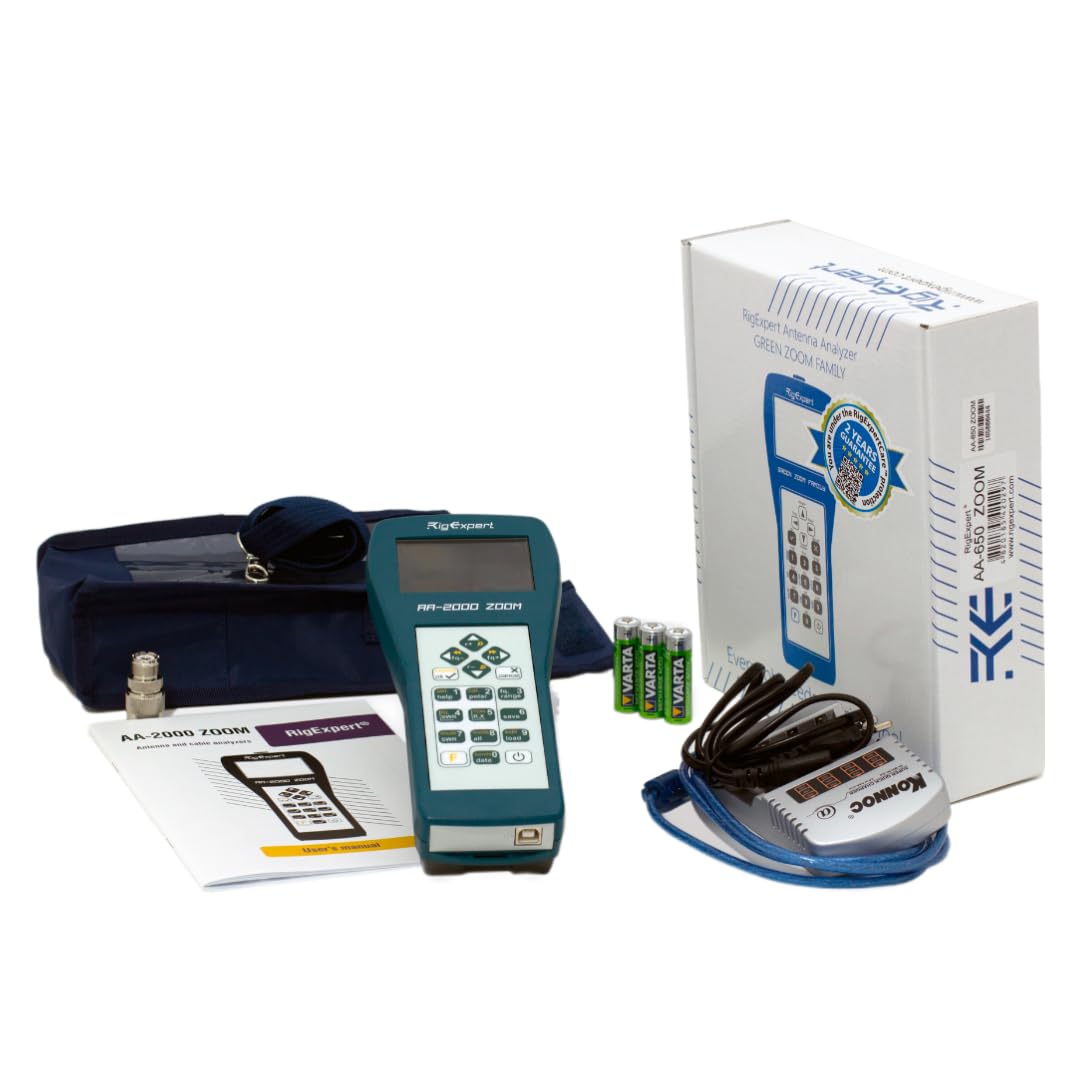 RigExpert AA-2000 Zoom Antenna Analyser (0,1-2000 MHz) - Tuner numérique pour radioamateurs et professionnels dans le domaine des communications radio