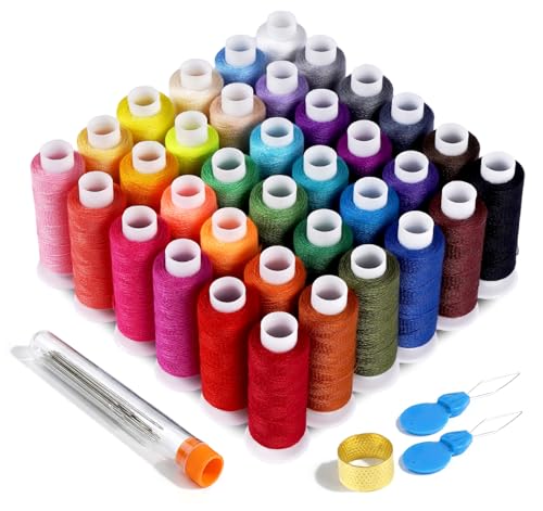 Hilos para máquina de coser 36 colores con agujas miniatura 1