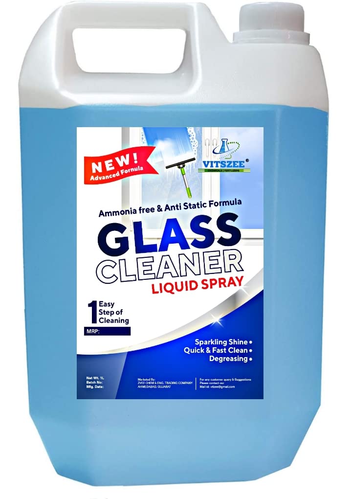 VITSZEE Glass Cleaner 1L (pack of 2) | surface Cleaner | 4X More Shine with Shine Boosters | Household Cleaner | Cleaner For Mirror | Spray Bottle |Total 2L (B09KNZLVQ2) Amazon Price History, Amazon Price Tracker
