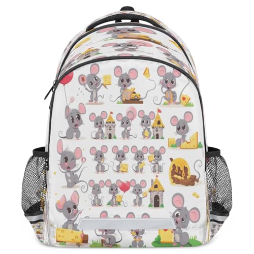 Sac à dos souris cartoon mixte pour l'école et les loisirs quotidiens