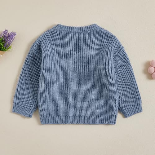 Lamuusaa Toddler Baby Girl Knit Sweater Big Bow Embroidery Sweater Pullover Crewneck Sweatshirt Shirts Fall Winter Knitwear4