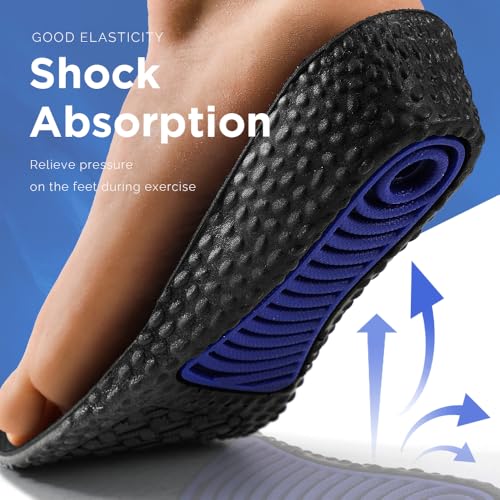 Image of Height Increase Insole Elastic Shock Absorbing Sports Shoe Insoles, Heel Lift Inserts Elevator Insoles for Men & Women (1.5cm-Black, Women US 7-8.5)