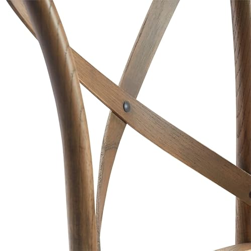 Finch Elmhurst Crossback Chairs, Set Of 2, Cushioned Seat, French Country Farmhouse Distressed Solid Wood Kitchen Dining Furniture, Natural Rattan #TOP6