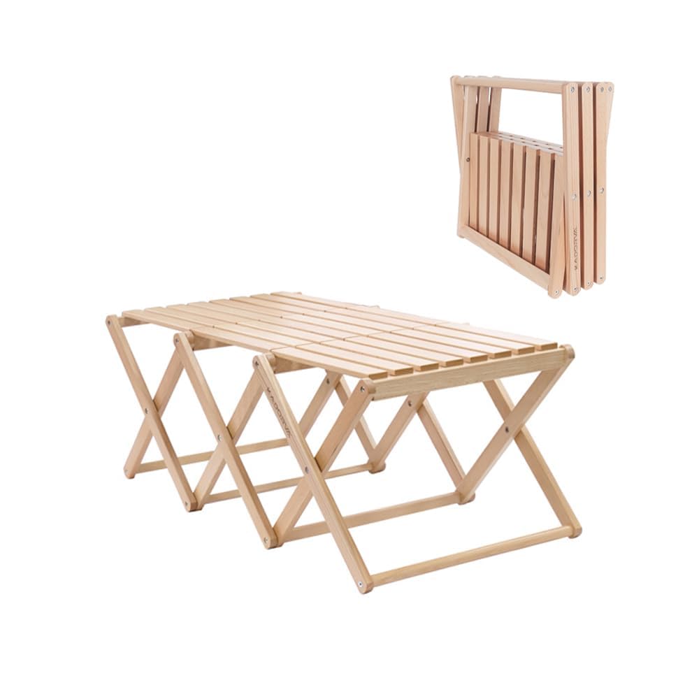 KADORVA Portable Picnic Table, Low Wood Camping Tables Foldable, Beach