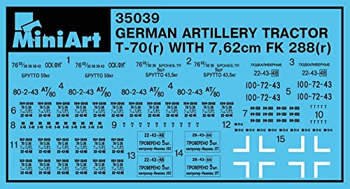 MiniArt Kit de Modelo Tractor Artillería T-70 1:35 miniatura 6