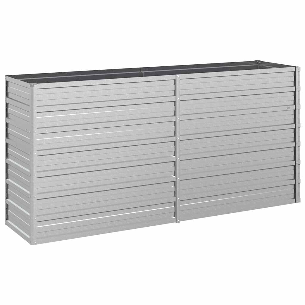 vidaXL Galvanised Steel Raised Garden Bed 160x40x77cm