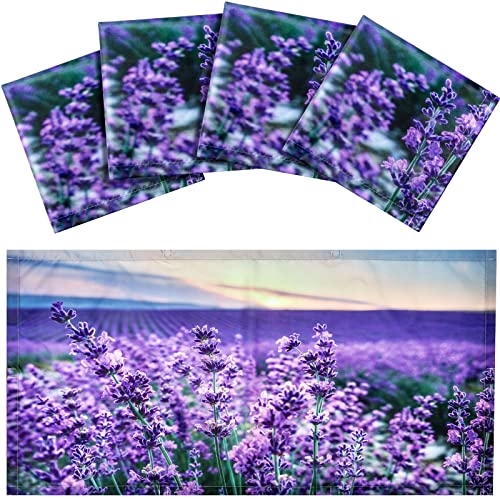 Image of Hortsun 4 Pack 4 x 2 Feet Fluorescent Light Covers, Magnetic Light Filters for Classroom Ceiling, Decorative Lights Shade for Office Home Hospital(Lavender)