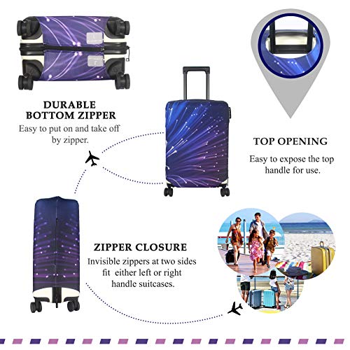 Image of Explore Land Travel Luggage Cover Suitcase Protector Fits 18-32 Inch (Fireworks, XL, Dirt & Scratch Resistant)