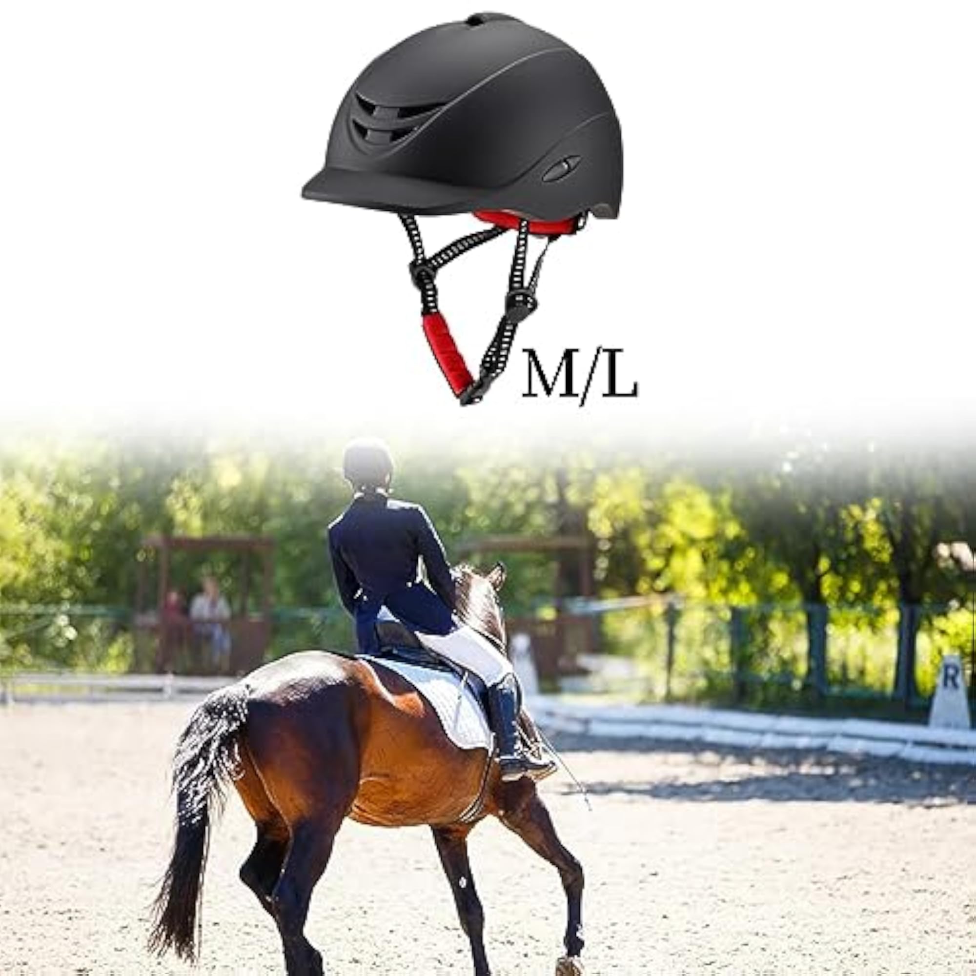 Equestrian Hat Professional Adjustable Breathable Cap