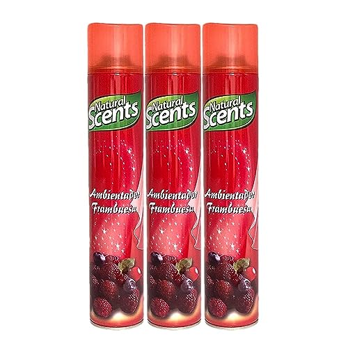PLUS HOME NATURAL SCENTS AMBIENTADOR SPRAY 750ML FRAMBUESA.PACK DE 3 BOTELLAS