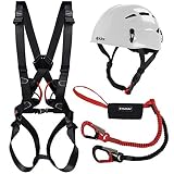 Diverse ALPIDEX Kletterhelm in Bright White + ALPIDEX Komplettgurt Klettergurt + Stubai Klettersteigset Basic 3.0