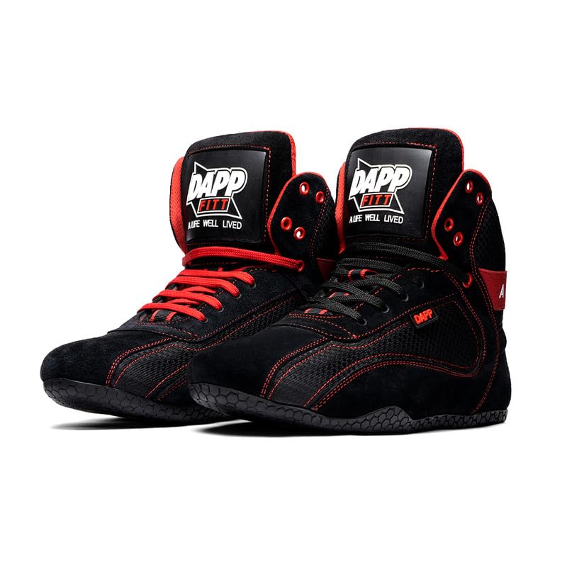 Dapp X-Series Weightlifting Gym Shoes for Men and Women | Leather Suede Exterior | Signature Flat Sole | Padded Interiors for Stability | Smart Cushioning | Wide Toe Box.
