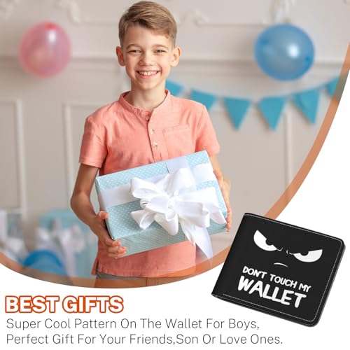 Image of Boys Wallet for Kids, Teen Boy Baseball Wallets 9-12 8-10 8-12, Cool Novelty Leather Bifold Rfid Blocking Purse Coin Pocket Zipper Id Window for Children Men Male Youth Guys Birthday Gifts
